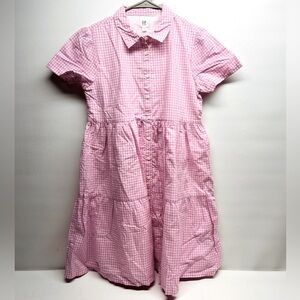 Gap Kids girls plaid shirt dress size XXL NWOT button down
